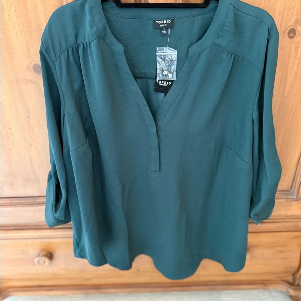 Torrid Deep Green Women's Blouse